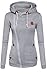Fanala Women's Cotton Zip Pockets Long Sleeve Hoodies Pullovers Sweatshirts Tops