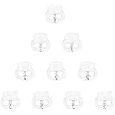 Tupalizy 17x16mm Clear Cord Locks Double Hole Spring Stopper Slider Clip Pant Drawstring Shoelace Tighten Repair Fastener