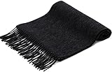 ANDORRA Super Soft Luxurious 100% Winter Cashmere Scarf with Gift Box,Black