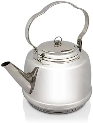 Petromax Tea Kettle - Teapot for Various Hobs and Open Fire - Multilayer Base for Fast Boiling Water - Stainless Steel - 3 Litres