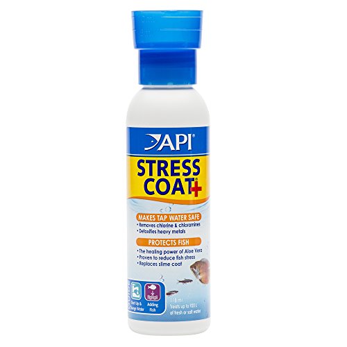 API STRESS COAT Aquarium Water Conditioner 4-Ounce Bottle