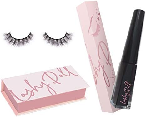 Magnetic Eyeliner and Handcrafted Reusable Eyelashes, Lash Glue Free, Waterproof, Lightweight, Premium, Non-Allergic, Cruelty Free, Free Baby Lashes for Full Eye Strong Hold with Tweezers (Grace)