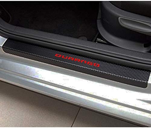 TAABOBO 4pcs Carbon Fiber Vinyl Car Door Sill Guard Sticker,For Dodge Durango