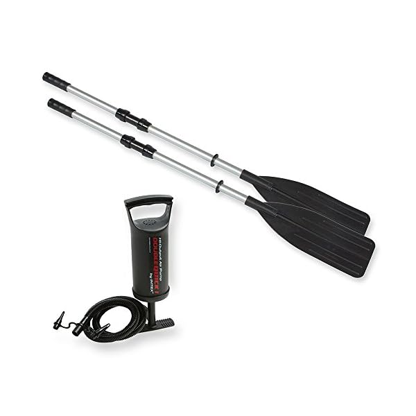Intex-Excursion-5-Inflatable-Rafting-and-Fishing-Boat-with-Oars-Motor-Mount