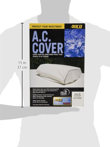 image for ADCO 3026 White Size 26 RV Air Conditioner Cover, unisex-adult