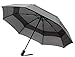Fidus Compact Windproof Vented Automatic Travel Umbrella With Double Canopy - Large Lightweight Folding Car Golf Umbrella for Women Men Kids-grey