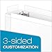 Cardinal 3 Ring Binder, Binders for School and Office, Durable 3 Inch Premier Easy Open Binder, ONE-Touch Locking Slant-D Rings, 650-Sheet Capacity, ClearVue Cover, PVC-Free, White (10330)