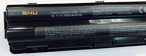 GHU Battery 87 Wh 9-Cell JWPHF R795x Compatible with Dell XPS Laptops 14 L401x 15 L502X L501X 17 L702X L701X 61YD0 P/N P11f 312-1123 312-1127 453-10186 J70W7 WHXY3 7800mah 11.1V