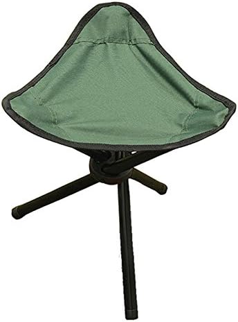 Aiyuda Portable Tripod Chair Folding Camp Stool For Fishing Hiking Picnic Outdoor (Army Green)