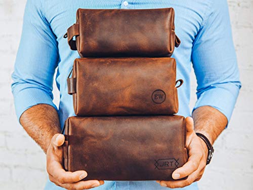 Personalized Leather Dopp Kit, Men's Toiletry Bag, Anniversary Gift Travel Bag 9 Personalized Leather Dopp Kit, Men's Toiletry Bag, Anniversary Gift Travel Bag