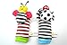 Deardeer 4 x Baby Infant Soft Toy Animal Wrist Rattles Hands Foots Finders Developmental Toys (Bee and Ladybug)