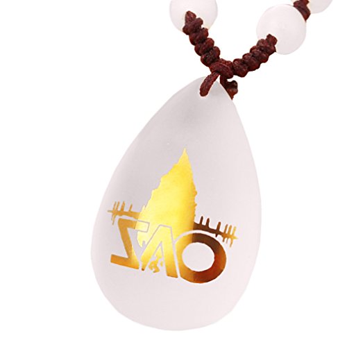 Rain's PanAnime Sword Art Online SAO Asuna Kirito Dull Polish Crystal Necklace