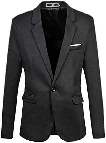 Hemo Men's Casual Fall Plus fertilizer XL One-button Jackets Blazers