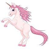 Magic Unicorn Wall Decal by Wallmonkeys Peel and Stick Graphic (12 in W x 11 in H) WM89872