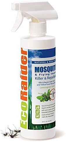 EcoRaider Mosquito & Flying Insect Killer (16 OZ), 3-in-One Kills Adults & Larvae Plus Repels, Natural & Non-Toxic