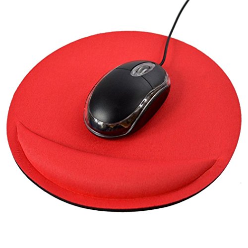Coohole Gel Wrist Rest Support Game Mouse Mat Anti-slip Pad for Computer PC Laptop (Red 2, B)