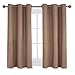 NICETOWN Window Draperies Blackout Curtain Panels, Window Treatment Thermal Insulated Solid Grommet Blackout Drapes for Bedroom (One Pair, 42 by 54 Inch, Cappuccino)