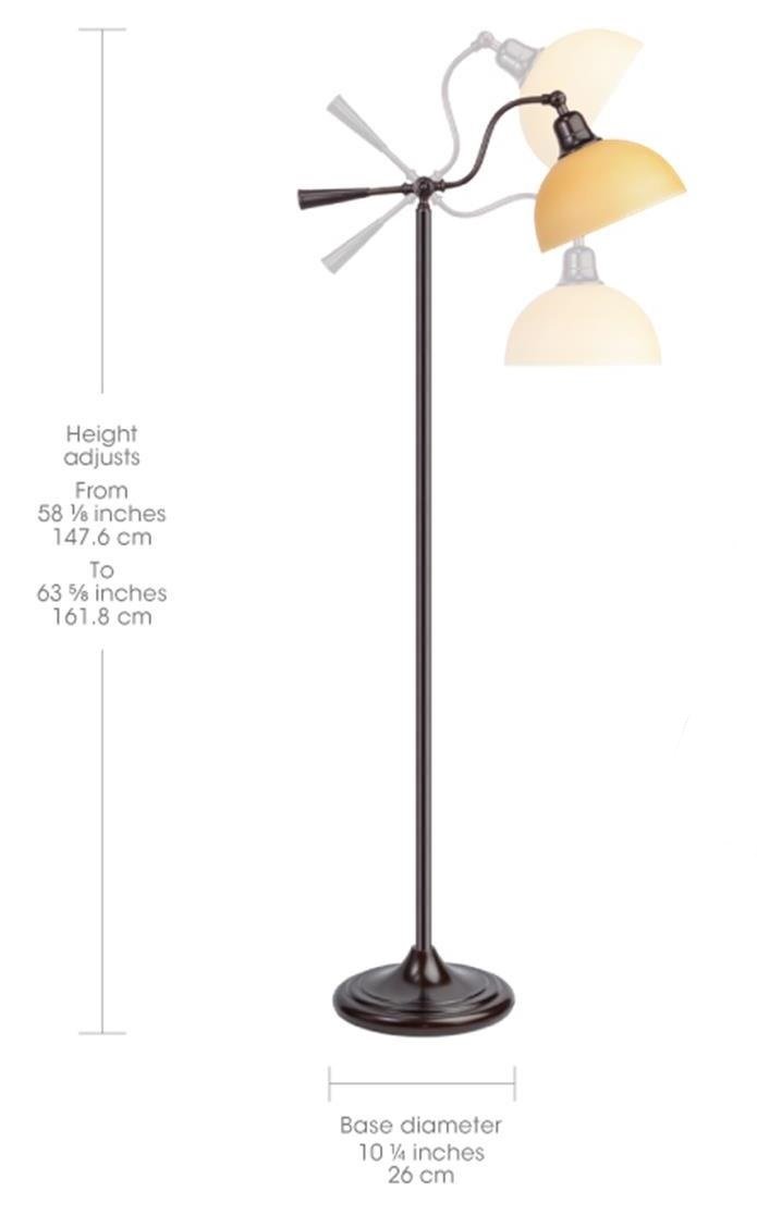 OttLite 25549BB5 25watt HD Cambridge Floor Lamp LAVORIST