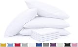 DN Pillow Cases 4 Pack White 50x75cm Envelope Closure OEKO-TEX