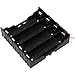abcGoodefg 18650 Battery Holder with Pin, 4 Slots 3.7V 18650 Battery Holder Storage Box Case 3 Pack