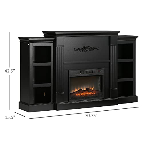 Electric Fireplace Mantel TV Stand for TV's up to 46", Living