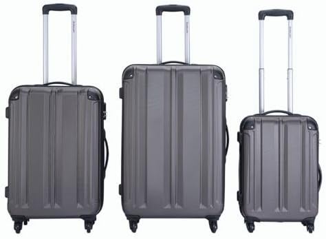 luggage hardside 3 Pcs 20" 24" 28" Luggage Travel Set Bag ABS Trolley Suitcase Gray New luggage set