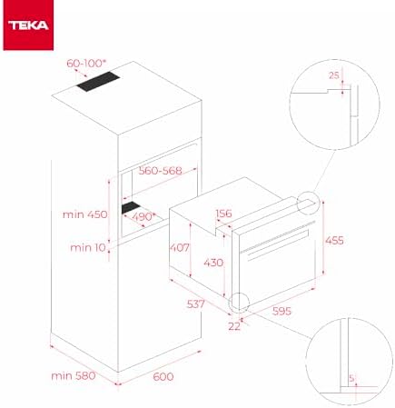 HSC 635 P S - Forno Compacto Pirolítico Multifunções de 45 cm, Sistema de Limpeza com HydroClean PRO, 8 Funções de Cozinha, Controlo Tátil, Aquecimento Rápido, Cor de Aço Inoxidável