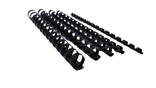 Black Plastic Binding Comb PVC 8mm 14 Rings A5 Box of 25