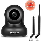 1080P Home Wireless Security Camera, Pan/Tilt Control, 4x Digital Zoom, Night Vision and Two-Way Talk, Baby Pet Front Porch Monitor, 2018 updated Alternative Antenna version by Dericam