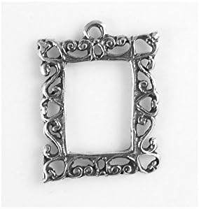 Sterling Silver Simple Picture Frame Charm Item #1241
