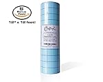 Transfer Paper Tape Roll 12" x 12 Foot Clear w/ Blue Alignment Grid | Application Tape Perfect for Cricut Cameo Self Adhesive Vinyl for Signs Stickers Decals Walls Doors Windows | Medium Tack