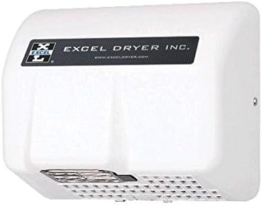 Excel Dryer HO-IW Hand Dryer Hands Off, Automatic, Cast Cover, Surface-Mounted, White Epoxy Paint, 110-120V 60Hz