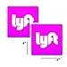 PINK LYFT CAR MAGNET ~ 4 x 4 inches Vehicle Magnet sign.