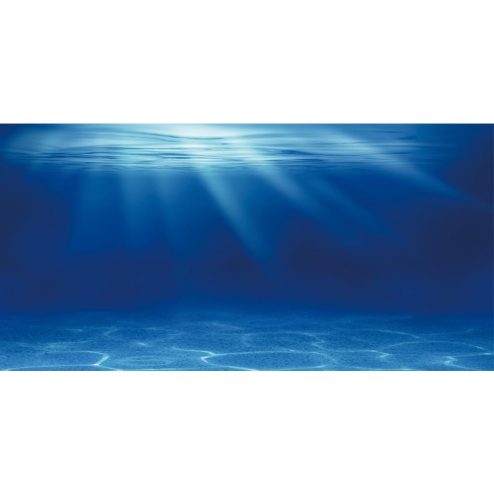 Renaiss 15x8ft Underwater Blue Sea Backdrop Aquarium Photography Background Fish Tank Decorations TV Wallpaper Large Vinyl Summer Party Banner Adult Kid Portrait Shooting Photo Studio Props