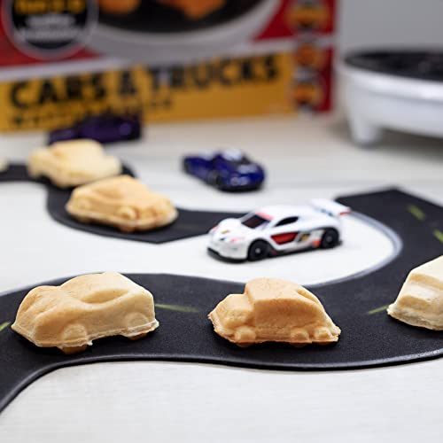 Car Mini Waffle Maker Make 7 Fun, Different Race Cars, Trucks, and