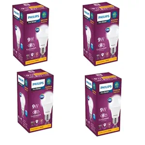 PHILIPS 9W e27 LED Lamp, Pack of 4 (Ace Saver)