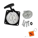 HURI Recoil Pull Start Starter with Starter Claw Screw for Pocket Bike X1 X2 X8 XTreme 43cc 49cc GSMOON G Scooter