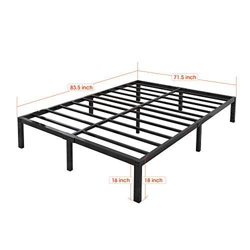 yookare 18 Inch Tall 3500lbs Heavy Duty Bed Frame Metal Platform
