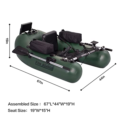 FRM BOARDS Inflatable Fishing Boat Belly Boat Fishing Float Tube with