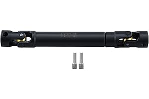 HYBDX Rc Stainless Internal Spline Drive Shaft for 1/10 RC car Track Axial SCX10 Gladiator YK4082 TRX4 TF2 D110 RC Crawler propshaft (Black, 3.74in)