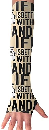Life Is Better With A Panda Unisex UV Protection Cooling Or Warmer Arm Sleeves Jogging And Outdoor Activities Sunblock Protective Gloves For Men Women