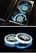 2pcs LED Car Logo Cup Holder Lights for Kia, 7 Colors Changing USB Charging Mat Luminescent Cup Pad, LED Interior Atmosphere Lamp Decoration Light. (kia)