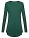 Miagooo A Line Tunic Top, Women's Fashion 2017 Long Sleeve Loose Fit Comfy Flattering Tunic(Green,Large)