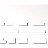 100 Piece White Building Tiles Bulk Assortment Pack, Tiles Accessories for Building with 10 Size, Compatible with Lego Parts and Pieces