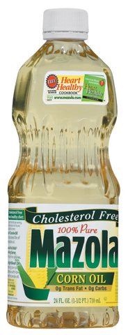 Mazola 100% Pure Corn Oil 24 fl oz - Cholesterol Free, 0g Trans Fat Heart-Healthy Cooking Oil