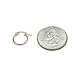 Rose Gold Hoop Earrings for Women, 12mm Thin Polished Round Hoops for Women in Rose Gold Flashed Silver