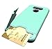 LG G6 Case, Vigeer [Card Slot Holder] [Shockproof Slim Fit ] Dual Layer Protection Card Slot Holder Hybrid Cover with Kickstand for LG G6 (Mint Green)