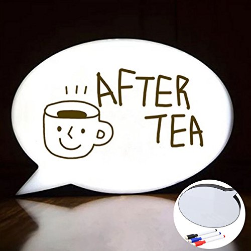 Jeteven Cinema Light Box, A5 Speech Bubble LED Sign with 3 Markers, DIY Handwriting Night Light for Valentine’s Day Gift Birthday Home Decor USB/ Battery Powered