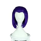 Raven From Teen Titans Medium Long 35cm Purple Manic Panic Anime Cosplay Wigs Gull Synthetic Hair