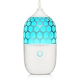 Sterline Silent Essential Oil Diffuser, Ultrasonic Cool Mist Aromatherapy w/ LED Changing Color Lights, Aroma Humidifier w/ Water Shortage Protection and Overheat Protection, Large Capacity, 90ml